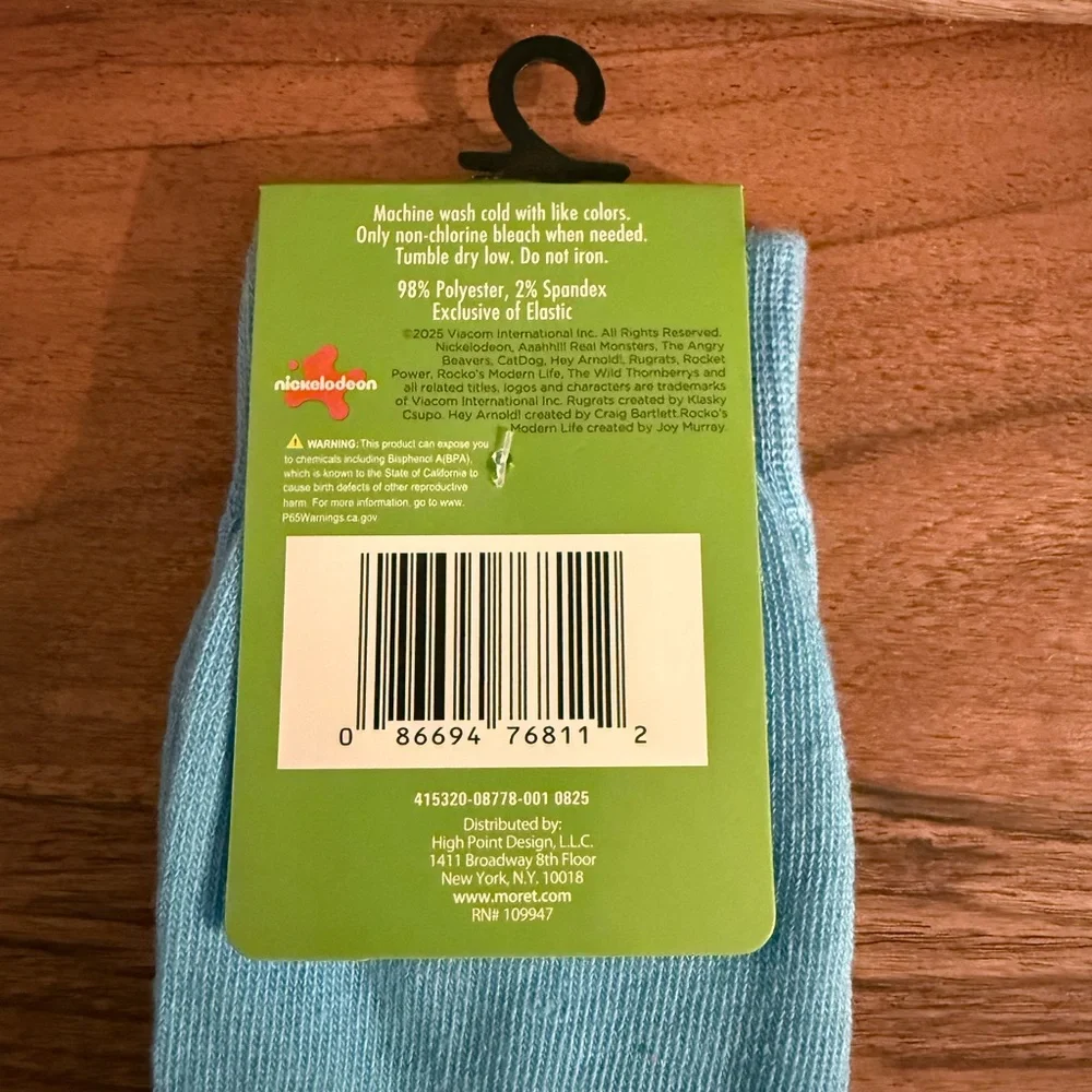 Nickelodeon Rugrats Novelty Crew Socks |‎ 2-Pairs | NWT